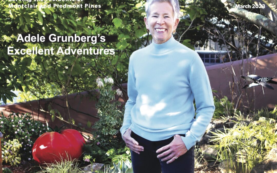 Montclair Living magazine cover featuring Adele Grunberg's Excellent Adventures